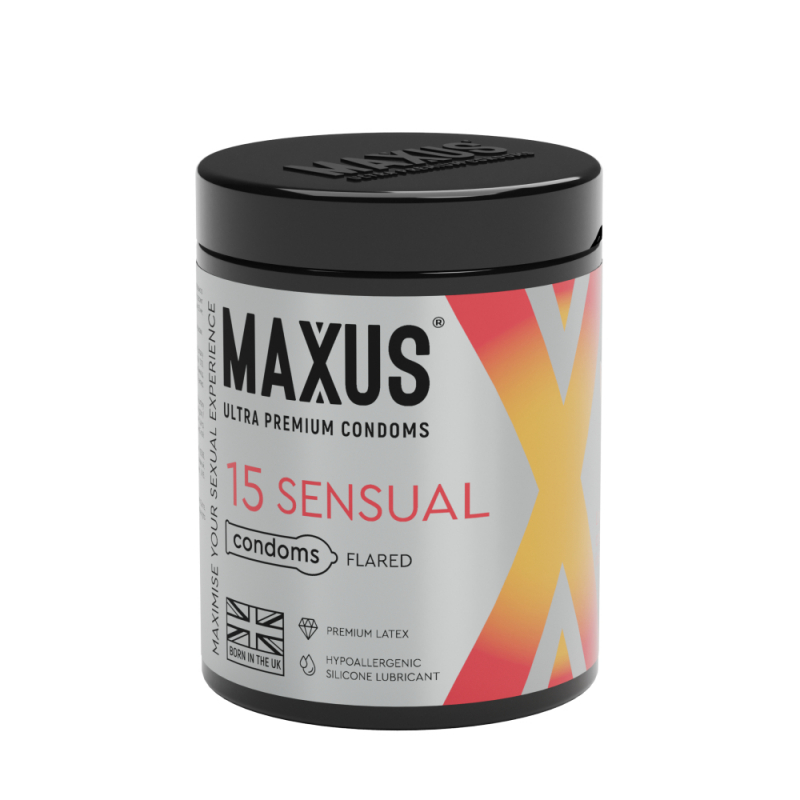 Презервативы с увеличенной формой головки "Maxus Sensual" 15шт 